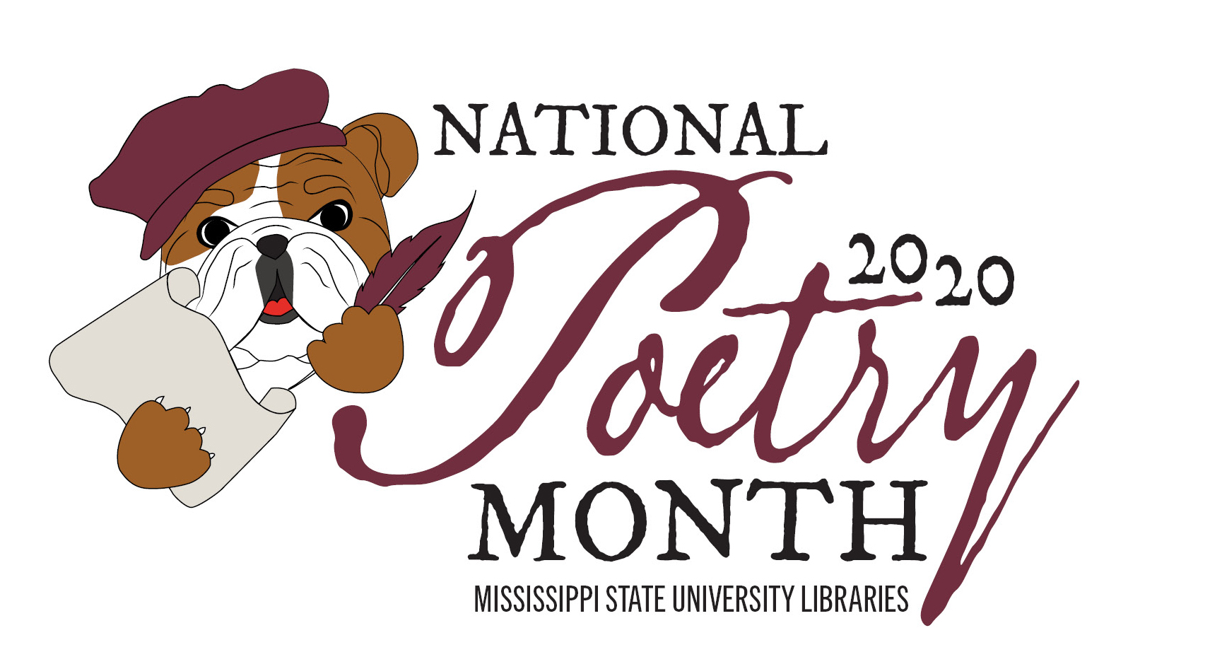 Logo for Mississippi State University National Poetry Month 2020