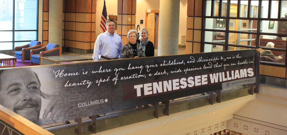 In the photo (L to R) Stephen Cunetto, Associate Dean of Libraries, Frances Coleman, Dean of Libraries, and Sarah McCullough, Coordinator of Cultural Heritage Projects. (Photo: Isa Stratton, MSU Libraries)