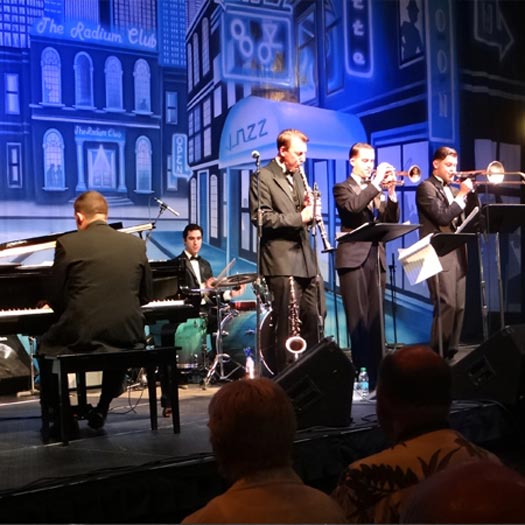 Dan Levinson’s Roof Garden Jass Band on stage