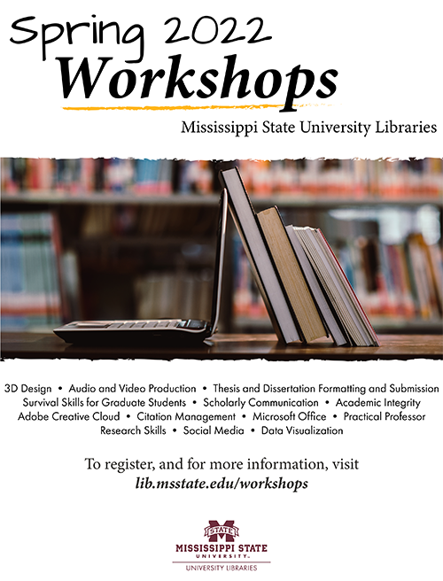 Academic Calendar Msstate 2022 Workshops - Mississippi State University Libraries
