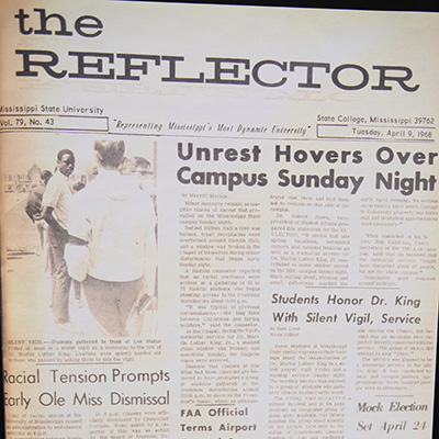 Image of the front page of The Reflector, April 9, 1968.