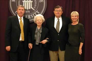 Templeton family with former university president